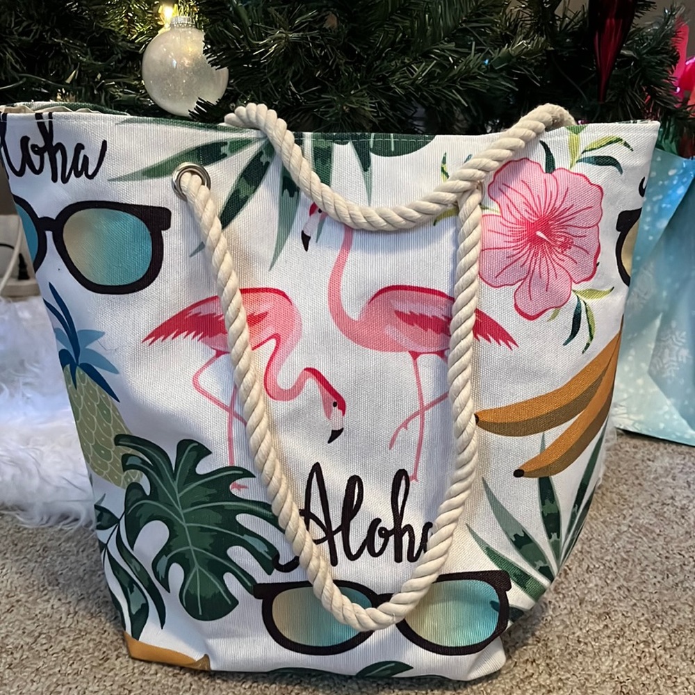 Tropical Aloha Tote with Matching wristlet